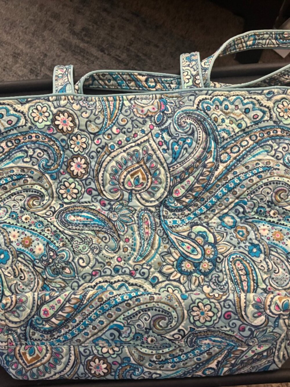White Paisely Tote